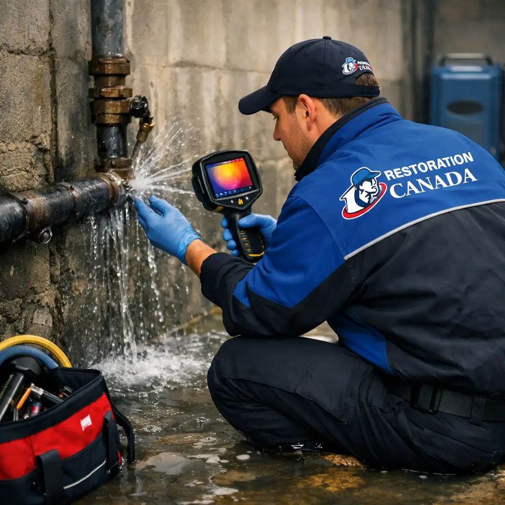 Burst pipe emergency Toronto - professional detection and water damage restoration
