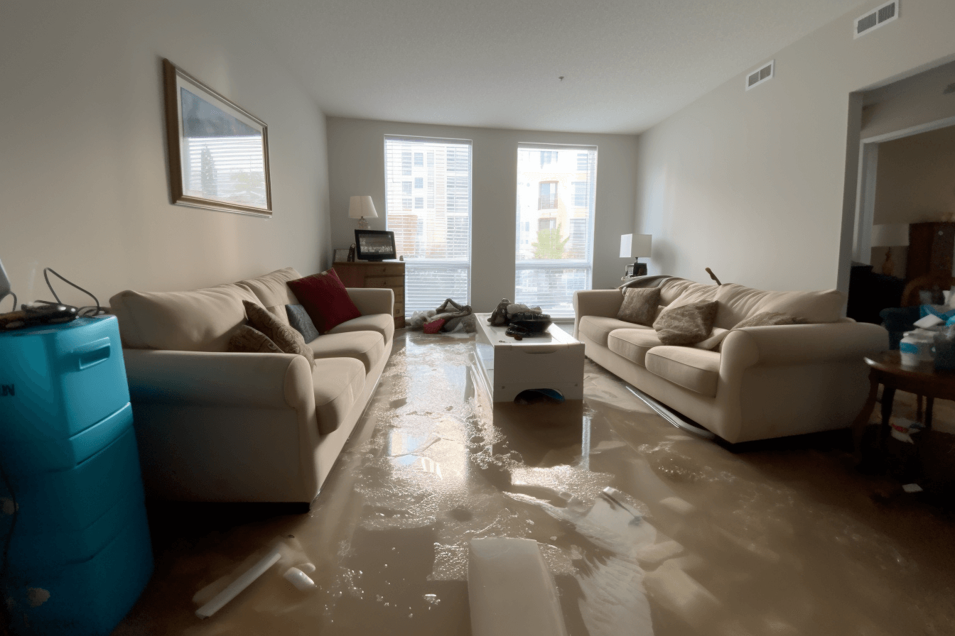 Condo flood damage in Toronto — property flood restoration emergency response