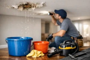 Roof Leak Water Damage Repair First Steps